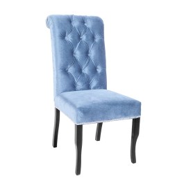 Krzesło pikowane MARLE - tkanina George Imperial 600, nogi 99PM, taśma chrom